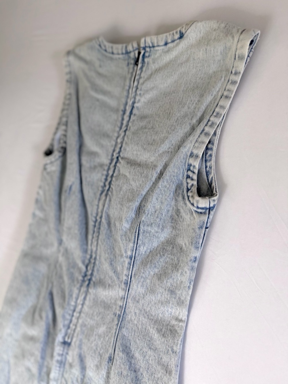Abercrombie & Fitch Shell Denim Light Wash Mini Dress XS - Picture 9 of 14